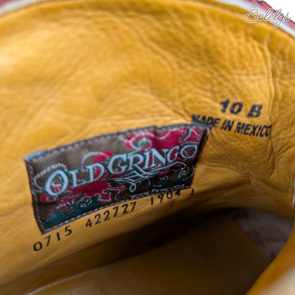 Old Gringo Lorenza Red Leather Buckle Short Western Cowgirl Booties 10B Snip Toe - Picture 8 of 11